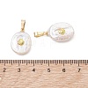 Natural Baroque Keshi Pearl Pendants PALLOY-JF05472-2