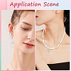 8 Pairs Brass Micro Pave Clear Cubic Zirconia Pendants KK-SC0006-23-4