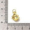 Brass Micro Pave Clear Cubic Zirconia Enamel Pendants KK-M297-06G-3