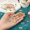  36Pcs 6 Colors Alloy Crystal Rhinestone Connector Charms FIND-TA0003-15-14
