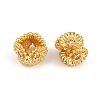 Brass Micro Pave Clear Cubic Zirconia Beads CU-CBA6A75-34G-2