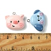 Opaque Resin Pendants RESI-P039-02B-3