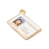 Graduation Season Alloy Enamel Pendants ENAM-R147-08D-G-2