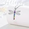 Dragonfly Alloy Rhinestone Pendant Necklaces & Dangle Earrings Sets FS-WGD83DF-01-4
