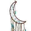 Handmade Leather Woven Net/Web with Feather Wall Hanging Decoration LS-HJEW-G015-08A-3