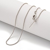 Brass Ball Chain Necklaces for Women NJEW-G084-14P-1