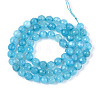 Dyed Natural White Jade Beads Strands G-T139-6mm-60-16-2