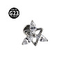 G23 Titanium with Clear Cubic Zirconia Lip Rings WG8E19F-11-1