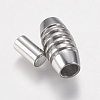 304 Stainless Steel Magnetic Clasps with Glue-in Ends STAS-F149-02P-B-3