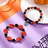 2Pcs Glass & Synthetic Turquoise Beads Stretch Bracelets BJEW-JB12483-03-2
