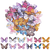60Pcs 12 Styles 3D Gauze Butterfly Ornament Accessories FIND-SP0020-64B-1