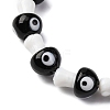 Handmade Evil Eye Lampwork Beads Strands LAMP-S069-01B-3
