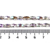 Electroplate Glass Beads Strands GLAA-Q101-03B-HP03-4