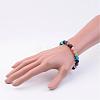 Natural Amazonite & Gemstone Beads Stretch Bracelets BJEW-JB02509-04-3
