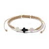 2Pcs Waxed Nylon Cord Braided Bracelets for Women Men BJEW-JB11298-3