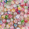 Transparent Spray Painted Crackle Glass Beads Strands GLAA-TA0003-09-19