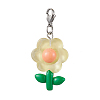 Translucent Resin Flower Pendant Decorations HJEW-JM01891-3