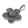 Rack Plating Brass Micro Pave Clear Cubic Zirconia Pendants KK-G515-63P-02-2