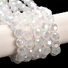 Faceted(32 Facets) Electroplate Glass Beads Strands X-EGLA-R017-6mm-1-2