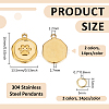 28Pcs 304 Stainless Steel Pendants STAS-BC0004-28A-2