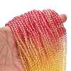 Transparent Painted Glass Beads Strands X1-DGLA-A034-T3mm-A07-2