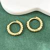 Brass Huggie Hoop Earrings KK-CBA8324-18D-G-1