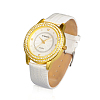 V Day Gifts High Quality Stainless Steel Leather Diamond-studded Quartz Watches WACH-N003-06-2