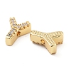 Rack Plating Brass Micro Pave Clear Cubic Zirconia Beads KK-G500-30G-Y-2