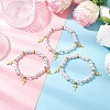 3Pcs 3 Colors ABS Plastic Imitation Pearl Beads Stretch Bracelets BJEW-JB11778-1
