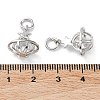 Rack Plating Brass Clear Cubic Zirconia Pendants KK-B078-07P-3