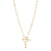 304 Stainless Steel Letter Pendant Necklaces NJEW-LP0001-52I-G-1