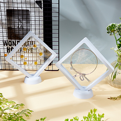 Polyethylene(PE) 3D Floating Frame Display Holder ODIS-FH0001-02B-02-1