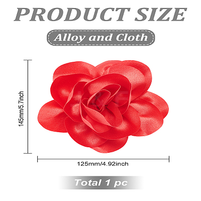 1Pc Duckbill Clip Cloth Alloy Brooches JEWB-LP0001-10B-1