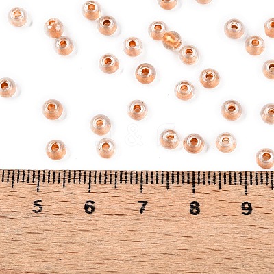 6/0 Transparent Inside Colours Glass Seed Round Beads SEED-N006-004I-1