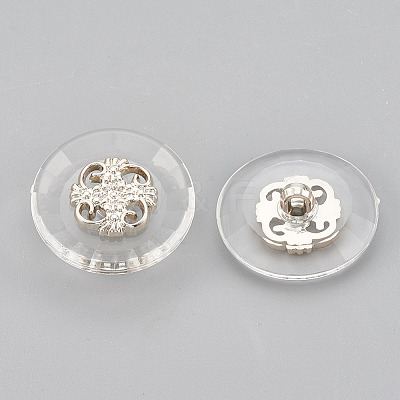 Acrylic Shank Buttons X-BUTT-S021-03-1