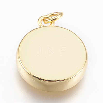 Brass Pendant Cabochon Settings KK-P146-08G-1