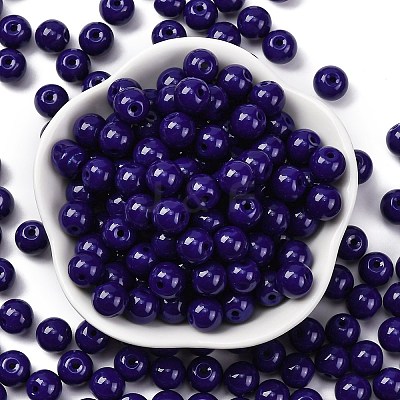 Opaque Colours Glass Seed Beads SEED-Z004-P8MM-06-1