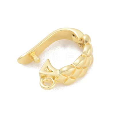 Rack Plating Brass Fold Over Clasps KK-A224-26A-G-1