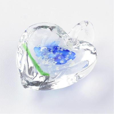 Handmade Luminous Lampwork Pendants LAMP-R136-04A-1