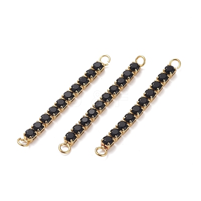 Brass Micro Pave Cubic Zirconia Links X-KK-I658-24A-1