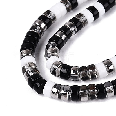 Opaque & Transparent Glass Beads Strands GLAA-Q113-04A-1