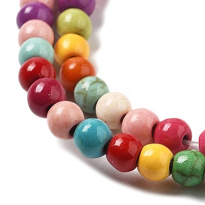 Synthetic Turquoise Beads Strands G-B140-A01-4mm-1