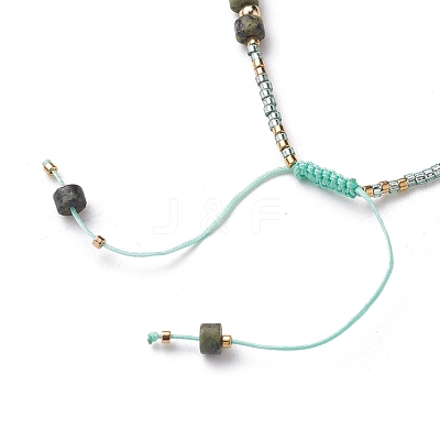 Adjustable Nylon Thread Braided Bead Bracelets BJEW-JB05504-01-1