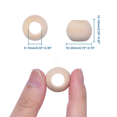 Unfinished Wood Beads X-WOOD-Q038-20mm-1