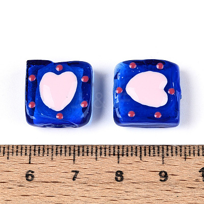Handmade Spray Painted Lampwork Beads LAMP-N035-02D-1