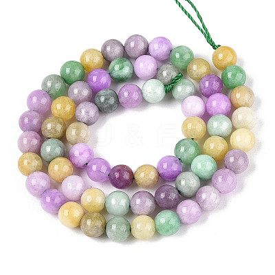 Dyed Natural Quartz Beads Strands G-T139-6mm-94-1