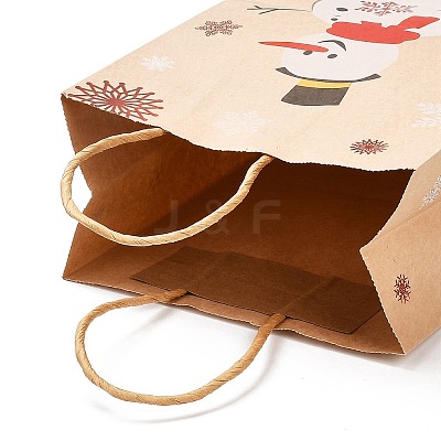 Christmas Theme Hot Stamping Rectangle Paper Bags CARB-F011-02E-1