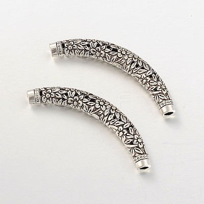 Tibetan Style Alloy Curved Tube Beads PALLOY-J504-03AS-1
