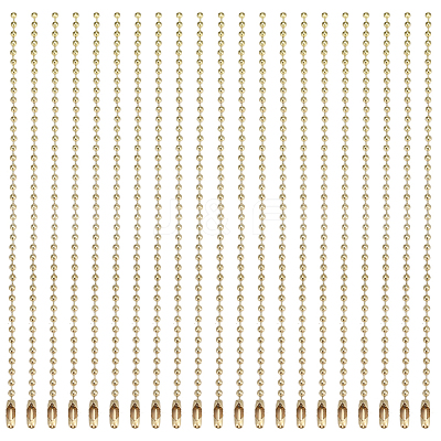 100Pcs Iron Ball Chains with Connectors IFIN-SP0001-67G-1