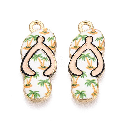 Alloy Enamel Pendants ENAM-T022-39KCG-01-1
